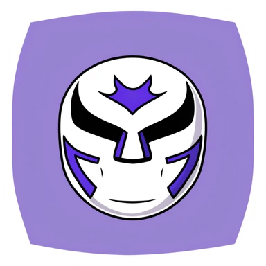 black and lavender luchador mask sticker