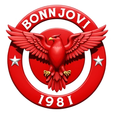 Bon Jovi 1986 band logo sticker