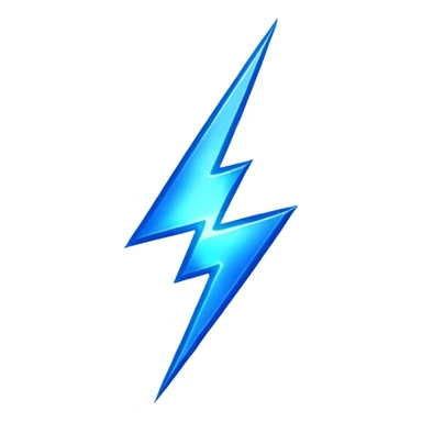 etA bright, jagged lightning bolt striking down, with a glowing, electric blue or yellow glow, symbolizing power and intensity sticker