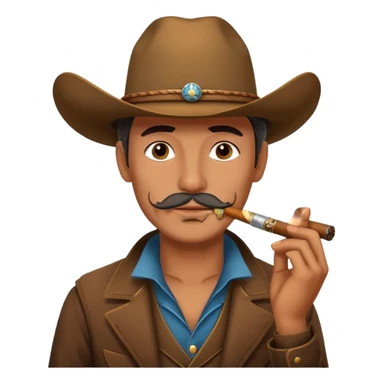 Vaquero fumando sticker