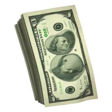 A bundle of dollars sticker
