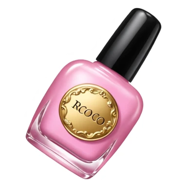 gold rococo pink inflatable puffy nail polish sticker