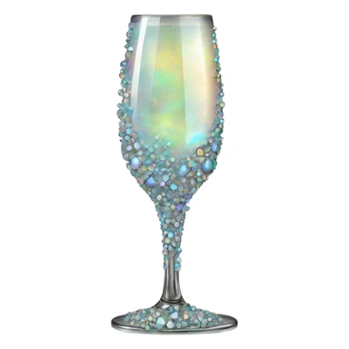 opal crystal gemstone encrusted champagne glass  sticker