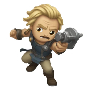 A time traveler fighting Morlocks  sticker