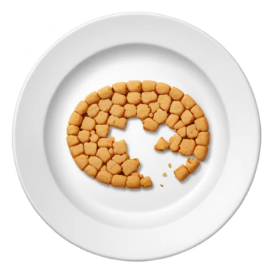 empty plate with crumbs leftover after eating sticker