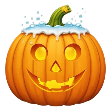 Halloween pumkin with beer sticker