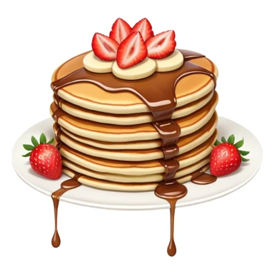 Pancakes with Nutella and strawberry aesthetic  sticker