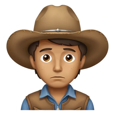 sad cowboy sticker