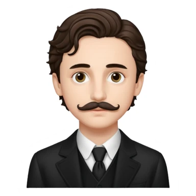 timothee with stache sticker