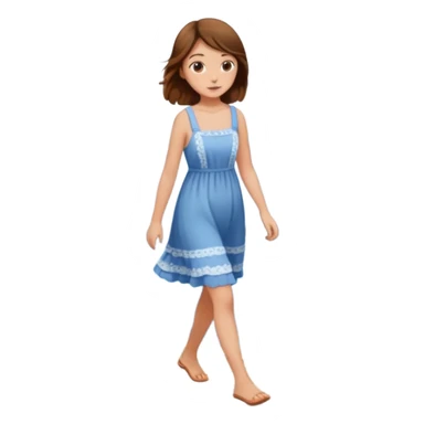 Girl brown hair Going down waterside  sticker