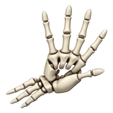 Skeleton hand pointing to the right sticker