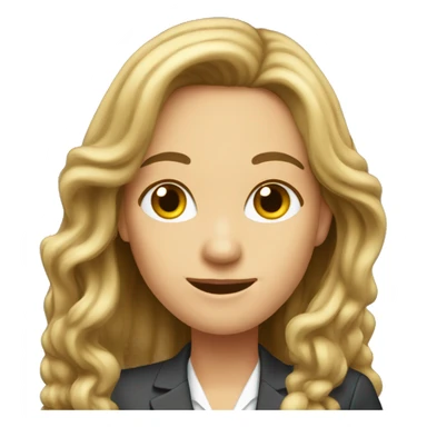 auditor woman long hair happy sticker