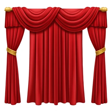 Simple red curtains  sticker