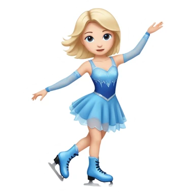 buz pıstının ustunde kayan,yarısma ıcın elbıse gıymıs ve artıstık hareketler yapan kadın emojısı  sticker