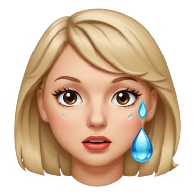Taylor Swift crying, big teardrop sticker