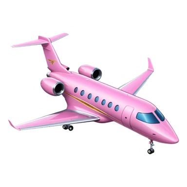 pink private jet sticker