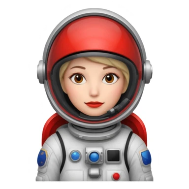 woman,  astronaut, red and black design sticker