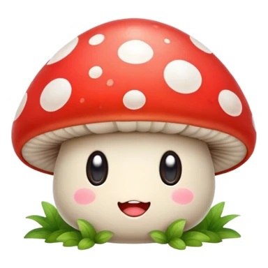 mushroom with a cute face sticker
