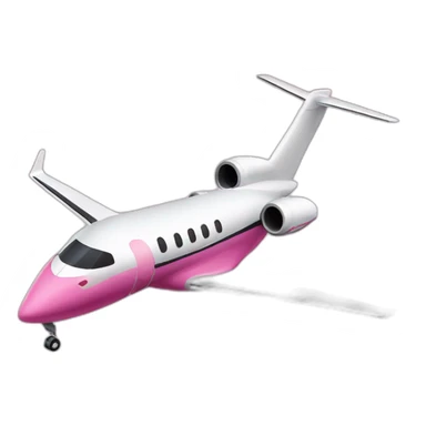 Pink and modern private jet  sticker