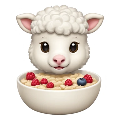Lamb with oatmeal and berries sticker