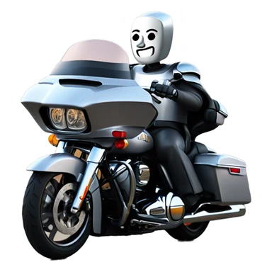 Tin Man on a grey Harley road glide sticker