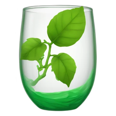 Ver de terre dans un verre vert sticker