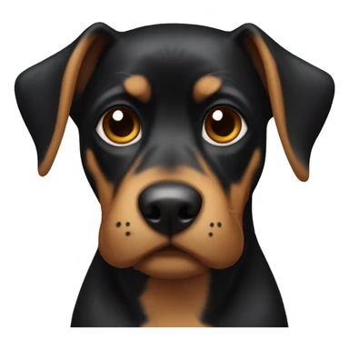 black and tan dog with pointy ears sticker