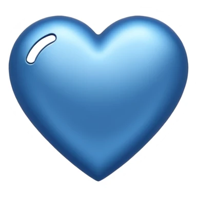 heart with a metallic blue finish sticker