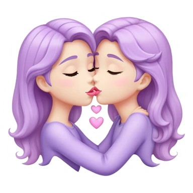 lilac pastel kiss sticker