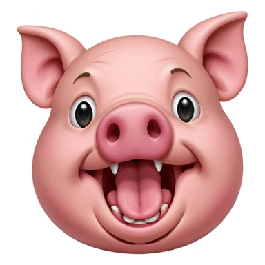 Pig yawning sticker