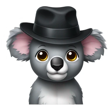 Iphone emojis , koala with black hat sticker