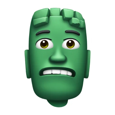 Moai who vomits with green vomit sticker
