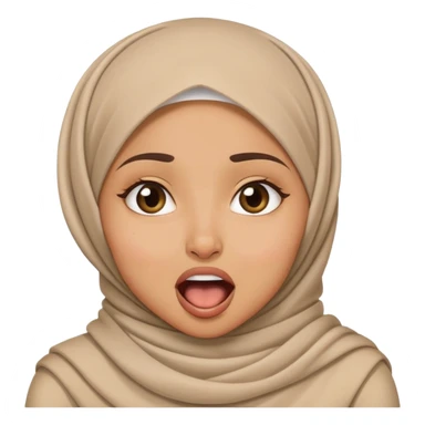 Hijabi lightskin girl choking herself as a joke sticker