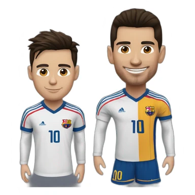 Lionel messi avec Cristiano ronaldo sticker