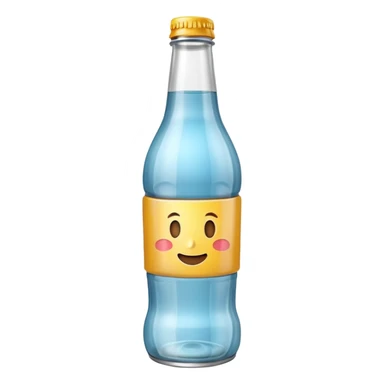 A 3D Apple-style empty soda bottle emoji sticker
