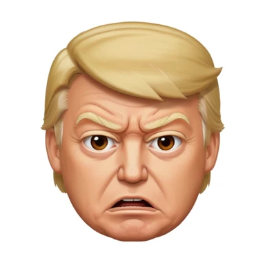 Angry Donald Trump with a do not enter sign over him sticker