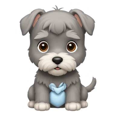 Schauzer mini gris perro mas cute sticker