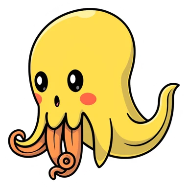 squid yawning sticker