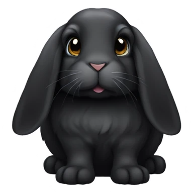 black lop eared bunny sticker