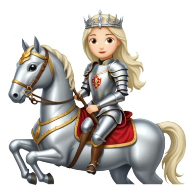Renaissance princess knight on horse sticker