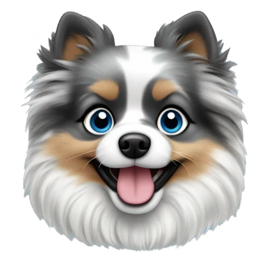 Blue Merle Pomeranian puppy sticker