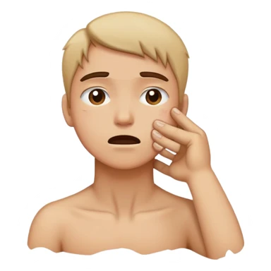 Grabbing neck like your strangling yourself sticker