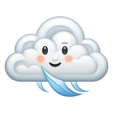 blowing wind sticker