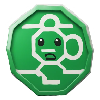  green stop sign sticker