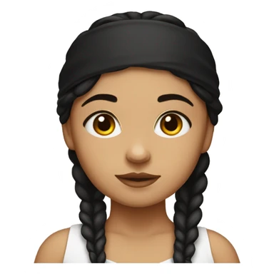 Métis girl with black headbands sticker
