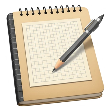 sketchbook with pencil
 sticker