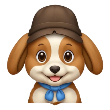 puppy dog with hat  sticker