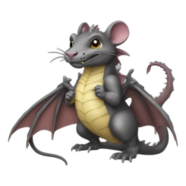 Une souris sur le dos d'un dragon sticker