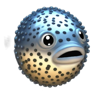 Blowfish disco ball sticker