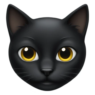 Black cat squinting eyes sticker